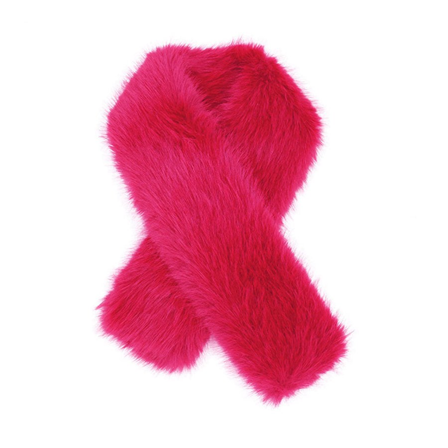 Burgundy Faux Fur Fluffy Scarf
