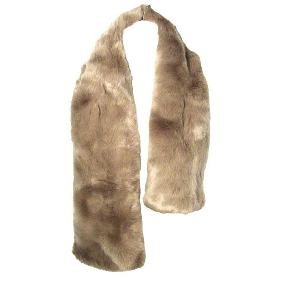 Luxe Soft Taupe Faux Fur Scarf