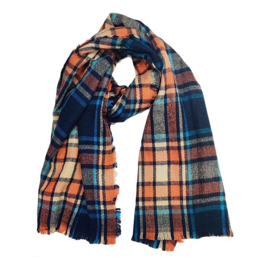 Multi Tartan Plaid Blanket Scarf Shawl