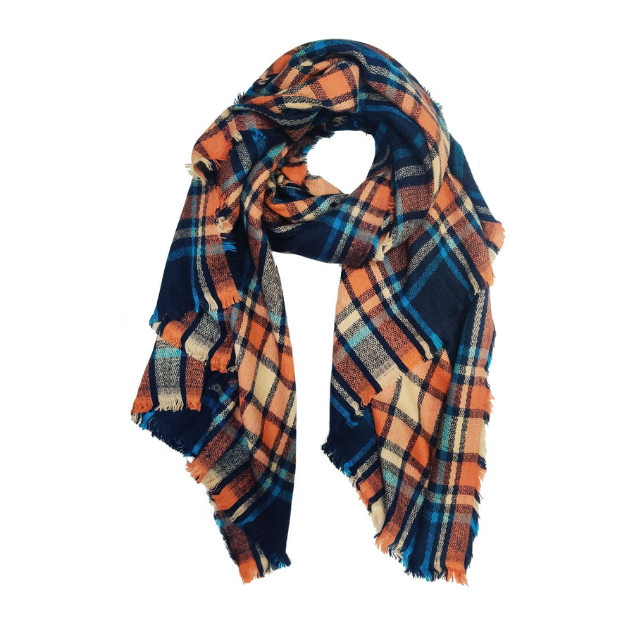 Multi Tartan Plaid Blanket Scarf Shawl