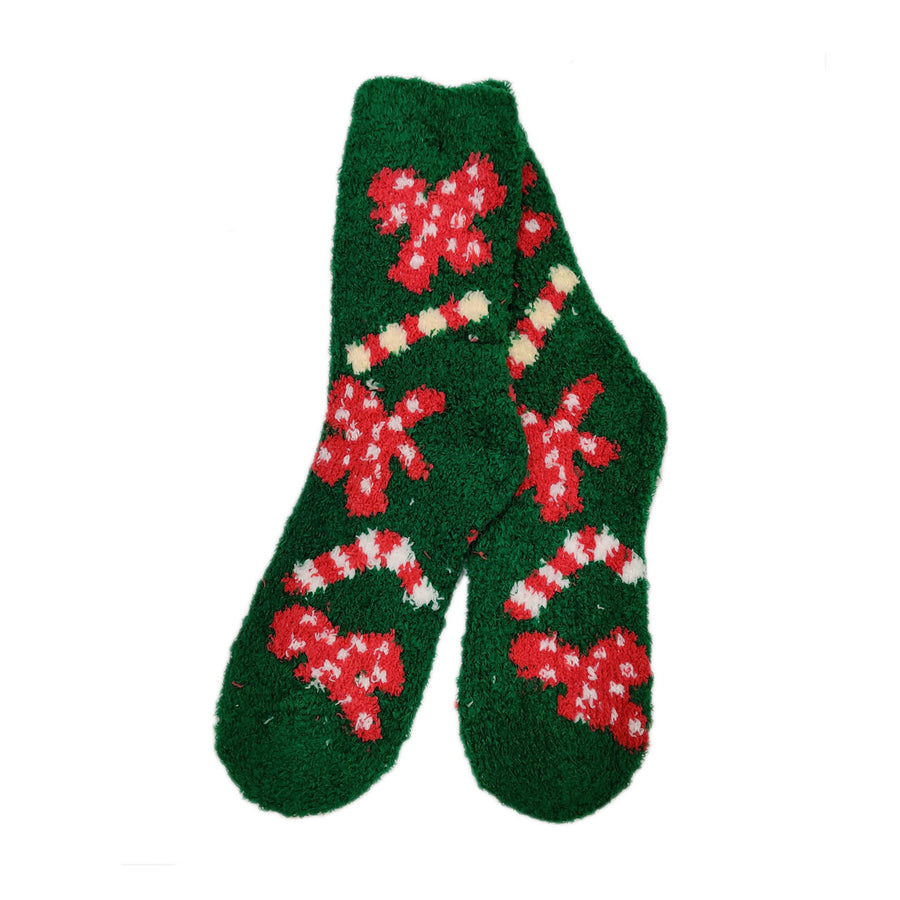 Candy Cane Gingerbread Soft Socks