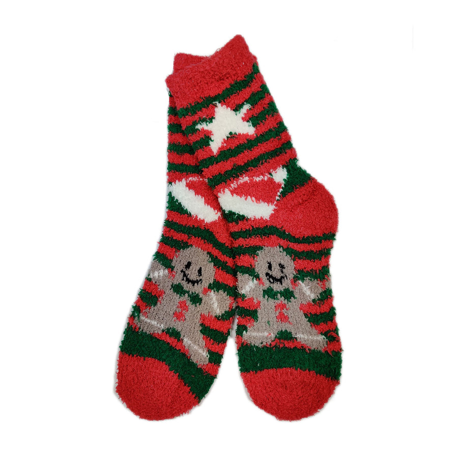 Candy Cane Gingerbread Soft Socks