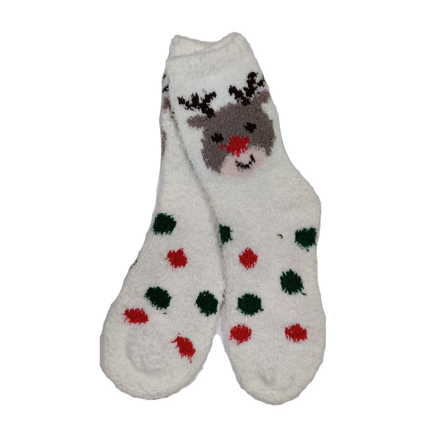 Santa Claus Rudolph Soft Socks