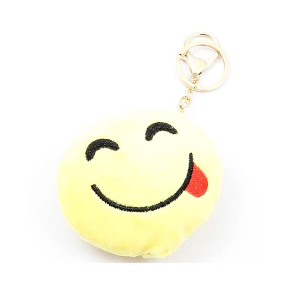 Emoji Smiley Face Handbag Charm Key Chain