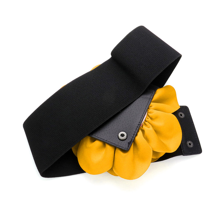 Gorgeous Oversize Yellow Flower Stretch Elastic Belt