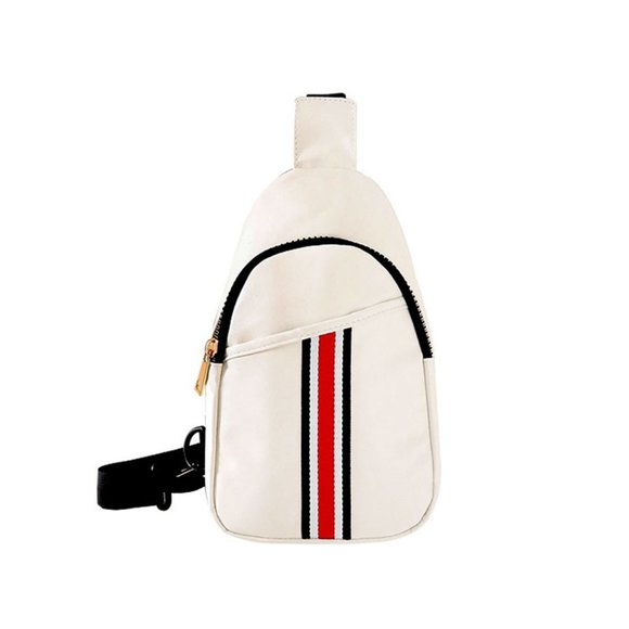 White Stripe Sling Bag