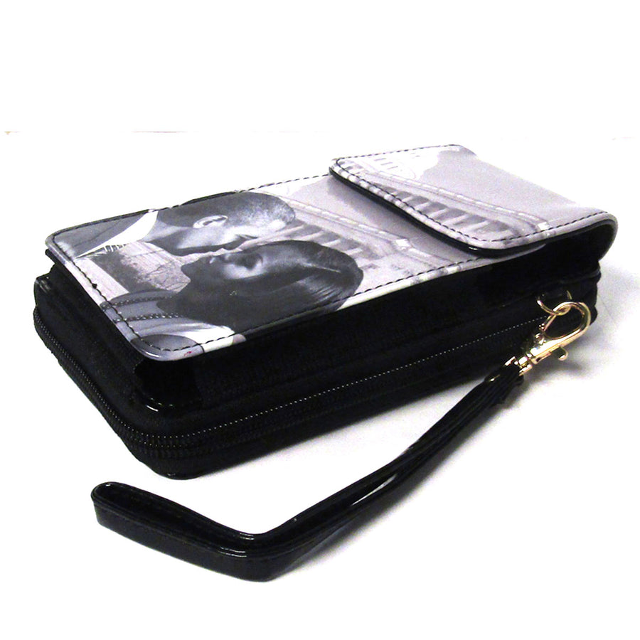 Lovely Black White Obama Couple Smartphone Wallet Wristlet Case Bag