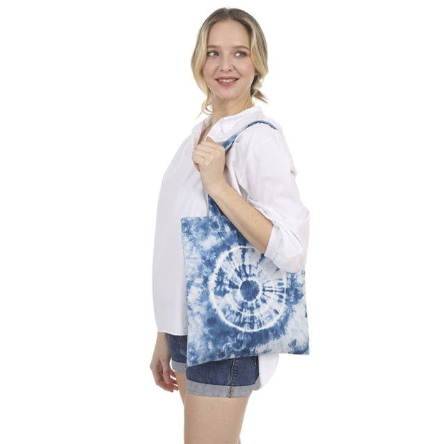 Blue Tie Dye Canvas Eco Bag