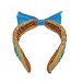 Romantic Turquoise Beaded Knotted Sea Life Bow Headband