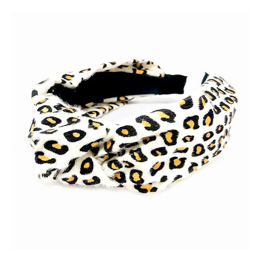Romantic Snow Leopard Knot Headband