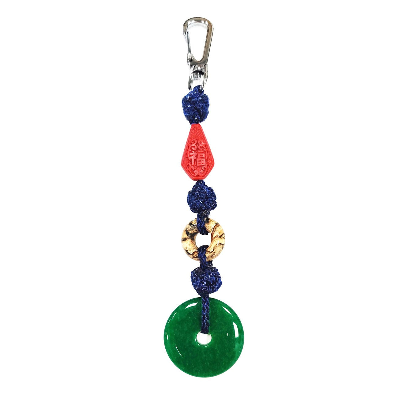 Handcrafted Carved Green Jade Disk Knot Handbag Key Chain – TigerLilyBloom™