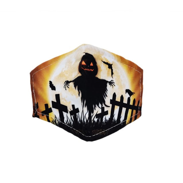 Halloween Scare-Jack-O-Lantern & Bat Cauldron Cotton Kids Fashion Mask