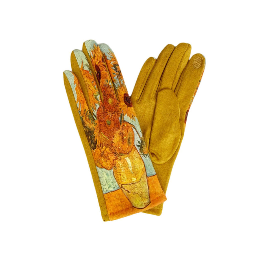 Van Gogh’s Sunflower Fine Art Print Touchscreen Gloves