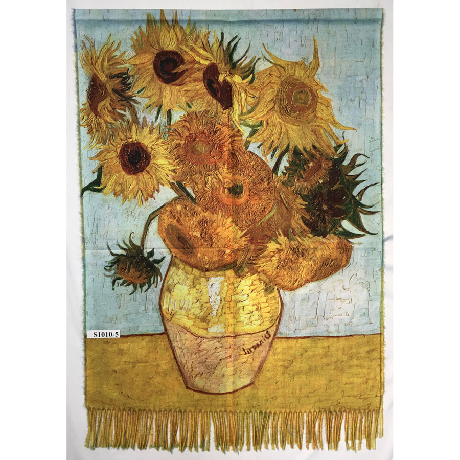 Van Gogh’s Sunflower Fine Art Cashmere Shawl Wrap
