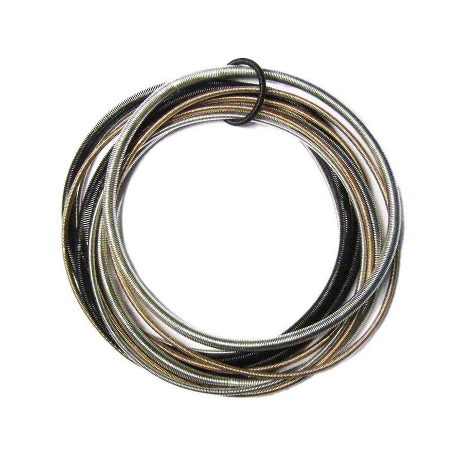 Handcrafted Multi Strand 4 Tone Silver Piano Wire And Tube Bracelet