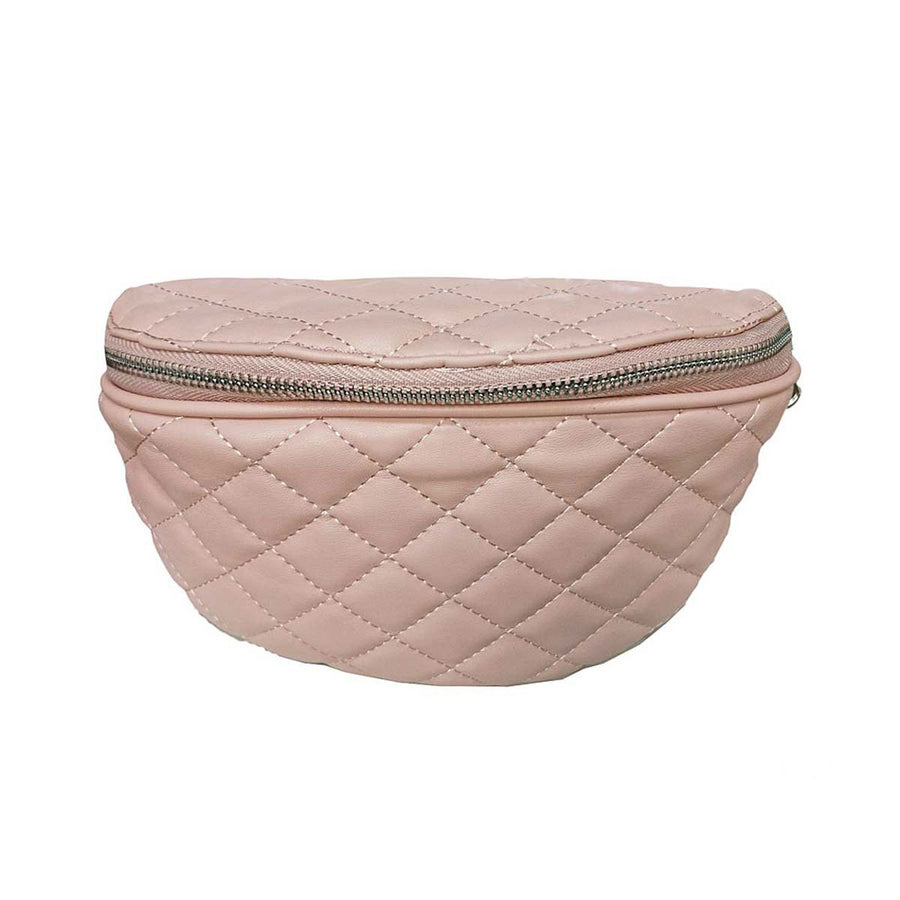 Romantic Pink Quilted Belt Bag